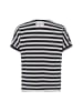 Marie Lund Frottee-Shirt in marine weiß - 0003