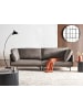 Beliani 3-Sitzer Sofa REVSNES in Braun/Schwarz - (W) 242 x (H) 86 x (L) 81 cm