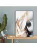 MuchoWow Leinwand bilder Abstrakte Kunst weiß gold (BxH)