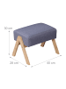 relaxdays Fußhocker in Grau/ Natur - (B)40 x (H)30 x (T)28 cm