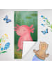 Mr. & Mrs. Panda Badehandtuch Axolotl Niedlich Design ohne Spruch in Grau Pastell