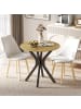HOMCOM Esstisch in Naturholz 78L x 78B x 75H cm