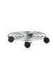 relaxdays 4x Pflanzenroller in Silber
