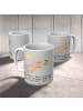 Mr. & Mrs. Panda Teetasse Volleyball Schmettern mit Spruch in Grau Pastell