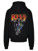 F4NT4STIC Ultra Heavy Hoodie Kiss Rock Band Neon in schwarz