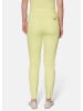 MADELEINE Mid Waist Skinny-Hose mit Fransen in zitronengelb