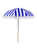 Beliani Marktschirm MONDELLO in Blau/Weiß/Braun - (W) 150 x (H) 210 x (L) 150 cm