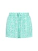 myMo Women Shorts in turquoise white