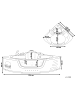 Beliani Eckbadewannen MARTINICA in Schwarz - (W) 155 x (H) 60 x (L) 214 cm