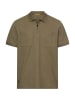 Camel Active Poloshirt mit Reißverschluss in Olivgrün