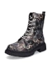 MIDS MABEL Schnürboot in Schwarz Blumenprint