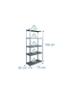relaxdays Schwerlastregal in Silber - (B)75 x (H)150 x (T)30 cm