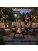 relaxdays Feuerschale in Schwarz - (B)64 x (H)36 x (T)64 cm