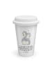 Mr. & Mrs. Panda Kaffeebecher Pinguine Kuscheln mit Spruch in Weiß