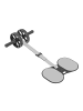 relaxdays Bauchroller in Grau - (B)36 x (H)15,5 x (T)129 cm