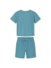 Minoti 2tlg. Set: T-Shirt & Shorts 23fleece118 in blau