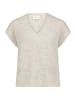 CARTOON Strickpullunder mit V-Ausschnitt in Light Beige Melange