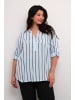 KAFFE curve Langarm-Bluse KCsida Regular fit in Celestial/Oyster Stripe