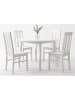 Feldmann-Wohnen Esszimmer-Set Belluno Elegante 5-tlg. Kiefer Weiß 90/90/74,5cm