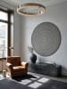 KADIMA DESIGN Teppich rund Orientalisch flachgewebt pflegeleicht Wohnzimmer Flur in Anthrazit