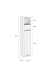 SoBuy Badezimmerschrank in Reinweiß - (W) 20 x (H) 96 x (L) 20 cm