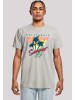 F4NT4STIC T-Shirt California Palmen Retro in grau meliert