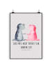 Mr. & Mrs. Panda Poster Axolotl Liebe mit Spruch in Grau Pastell