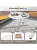 COSTWAY Gartenmöbel 5tlg. Set Aluminiumguss in Weiß