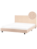Beliani Doppelbett ALBI in Beige/Schwarz - (W) 175 x (H) 94 x (L) 211 cm