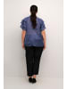 KAFFE curve Bluse kurzarm KCjola Regular fit in Blue Indigo