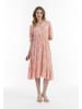 Usha Damen Midikleid in Rosa Mehrfarbig