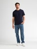 Petrol Industries Strukturiertes T-Shirt aus Baumwolle yates in Blau
