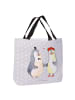Mr. & Mrs. Panda Beuteltasche Pinguin Heirat ohne Spruch in Grau Pastell