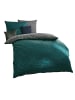 JACK 3 tlg. Mako Satin Bettwäsche 200x200cm Password in Smaragd