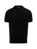 Strick-Poloshirt in schwarz
