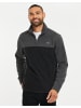 Threadbare Fleecepullover THB Fitness Fleece 1/4 Zip Wham in Dunkelgrau/ Schwarz