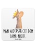 Mr. & Mrs. Panda Gläseruntersetzer Lamakopf König mit Spruch in Weiß