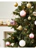 Beliani 114er-Set Weihnachtsbaumkugeln GJENDE in Rosa/Gold