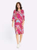 Sieh an! Druckkleid in fuchsia-zitrone-bedruckt