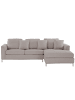 Beliani Ecksofa OSLO in Beige/Silber - (W) 270 x (H) 64 x (L) 151 cm
