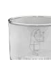Mr. & Mrs. Panda Tumbler Glas Igel Wein mit Spruch in Transparent