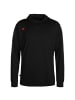 Wilson Longsleeve Fundamentals Hooded in schwarz