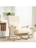 HOMCOM Schaukelstuhl in Beige 90L x 65B x 98H cm