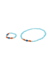 IZIA Women Jewelry Set With Bracelet And Ring in Turquoise Orange