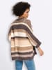 Heine Strickjacke in dunkeltaupe-ecru-geringelt