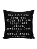Mr. & Mrs. Panda 40 x 40 Kissen Die höchste Form von... mit Spruch in Schwarz