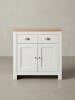 KADIMA DESIGN Modernes Sideboard, 2 Schubladen, Eiche/Weiß, Melaminharzbeschichtung