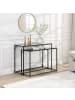 FineBuy Konsolentisch in Schwarz / Glas / 100x40x77