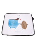 Mr. & Mrs. Panda Notebook Tasche Kaffee Bohne ohne Spruch in Weiß