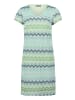 Betty Barclay Sommerkleid mit V-Ausschnitt in Blau/Grün